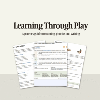 Learn Through Play: A Parent’s Guide to Counting, Sounds, Letters and Writing